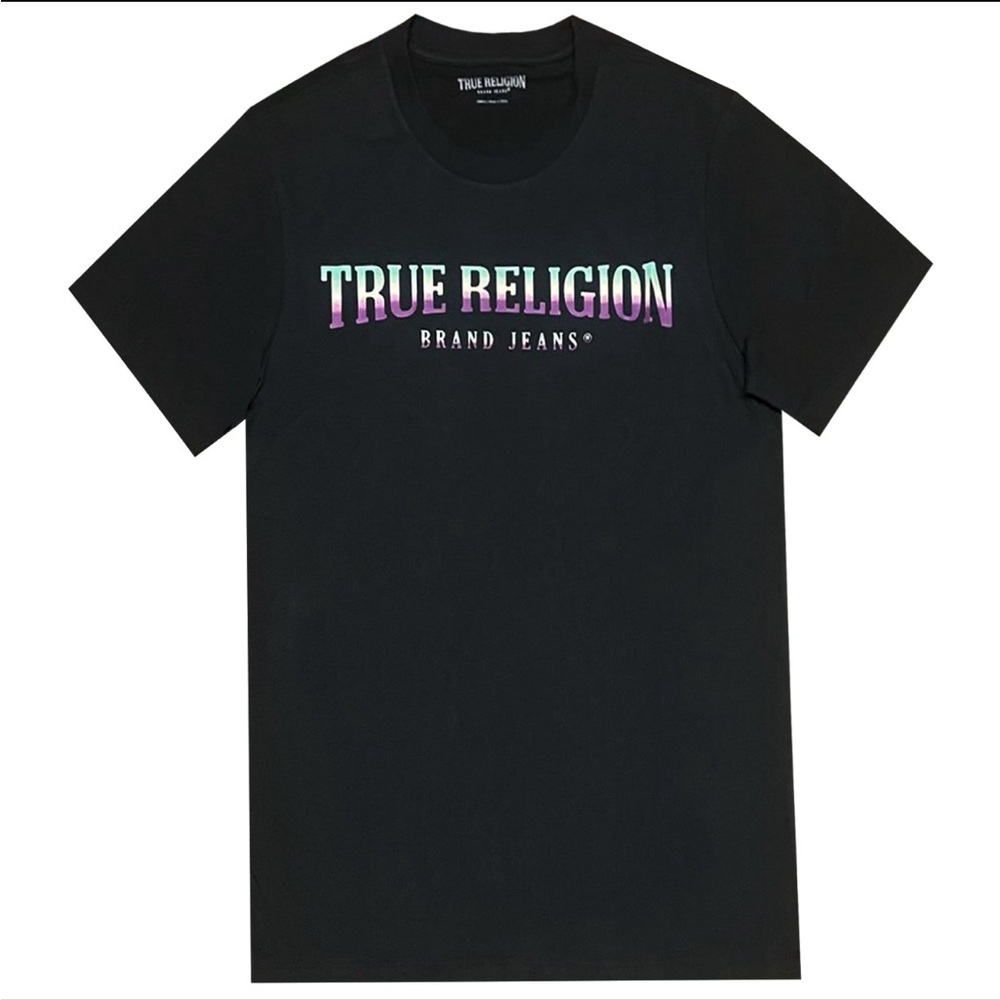 True Religion Chrome Arch Logo Print T-Shirt Sz XL